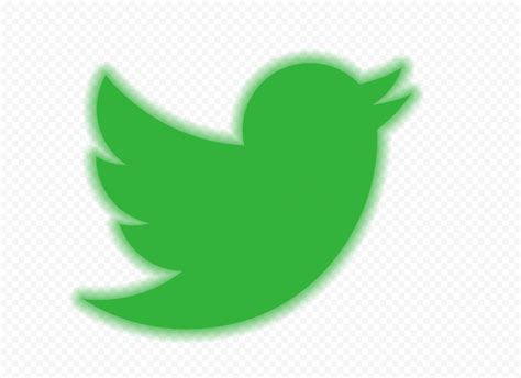 a green twitter logo on a white background