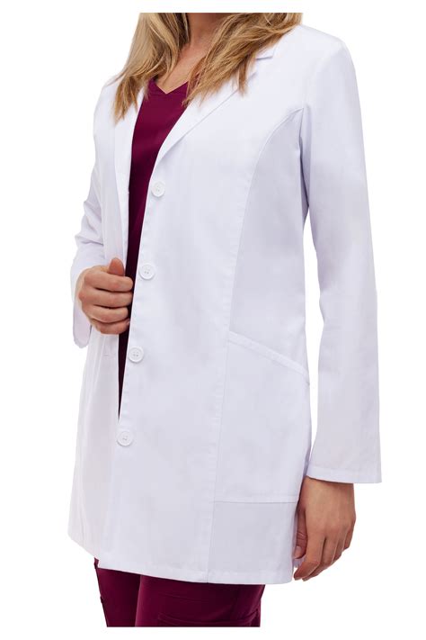 Медицинский халат короткий с длинным рукавом, женский | Doktoram.com