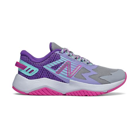 New Balance Girls Rave Running Shoe- Light ALuminum and Magenta ...