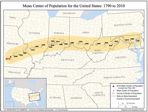 United States Map Population Centers