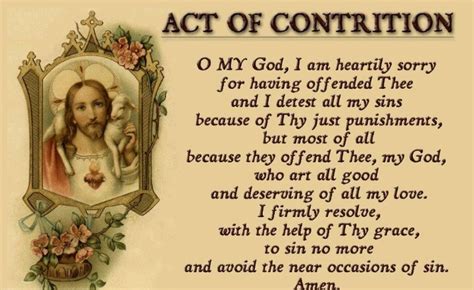 Act Of Contrition Catholic Beliefs