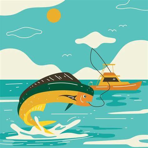 Deep Sea Fishing Illustration Vector 208554 Vector Art at Vecteezy