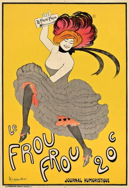 Poster Advertising The French Journal Le Frou Frou Reproductions Of