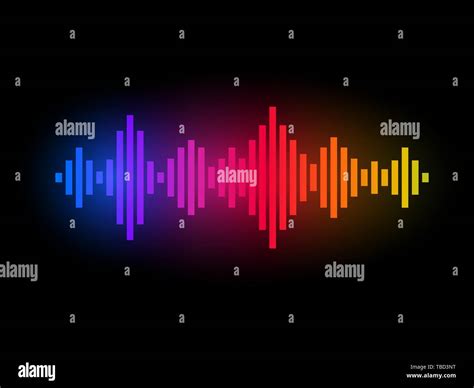 Digitale Musik Equalizer Farbe Wellen Design Rainbow Sound Konzept