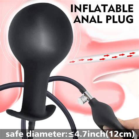 LARGE INFLATABLE PUMP BUTT DILDO PLUG ANAL SEX PLUG ANAL DILATOR EXPANDABLE TOYS EUR 20 18