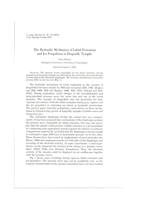 (PDF) The hydraulic mechanism of labial extension and jet propulsion in ...