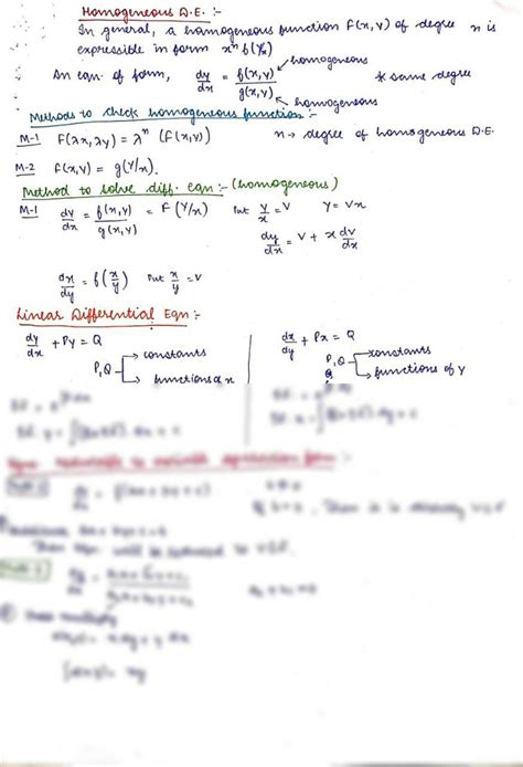 Solution Differential Equations Short Notes By Pallavi Studypool