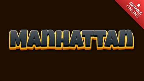 Manhattan Text Effect Generator