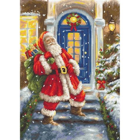 Counted Cross Stitch Kit Santa Claus Christmas Diy Luca S Kit Etsy