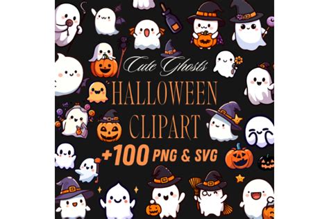 Cute Halloween Ghosts Halloween Ghosts Graphic By Artful Assetsy