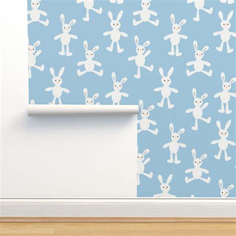 Bunny on baby blue Wallpaper | Baby blue wallpaper, Wallpaper, Blue ...