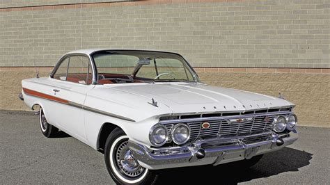 Classic White Coupe Chevrolet Car Oldtimer Chevrolet Impala Hd