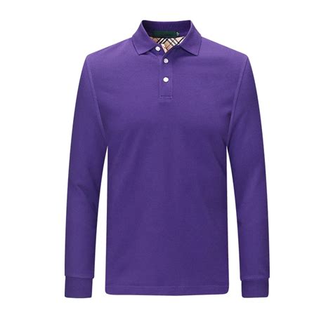 Purple Long Sleeve Polo Shirts Atelier Yuwa Ciao Jp