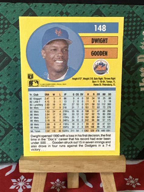 Fleer Dwight Gooden Baseball Cards Ebay