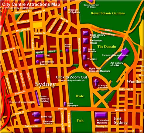 Map Of Sydney City Centre - Camile Violetta