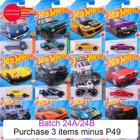 New A B Batch Hot Wheels Benz Porsche Nissan Honda Barbie Movie Boy Alloy Car Model