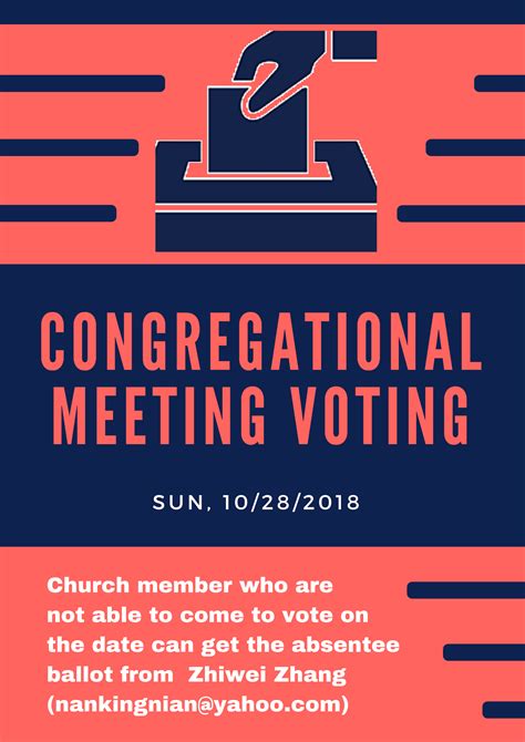 Congregational Voting Meeting Grace Chinese Baptist Church Of