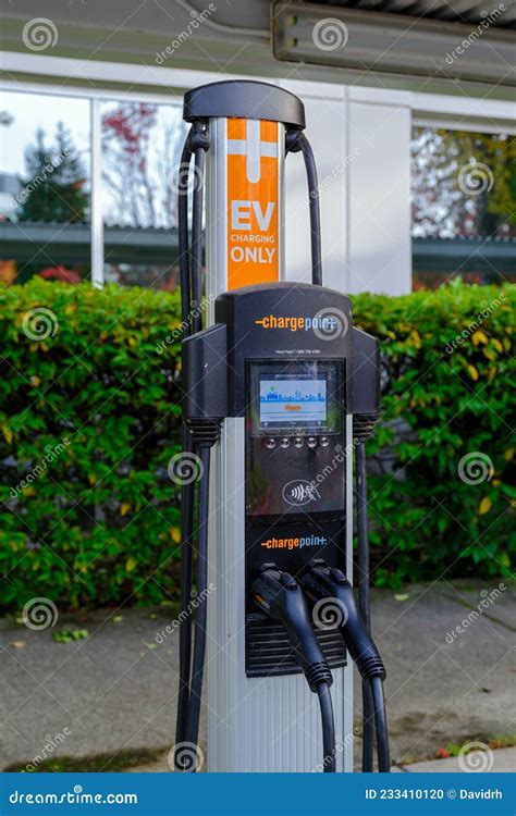 A ChargePoint EV Charging Station In Issaquah Washington USA