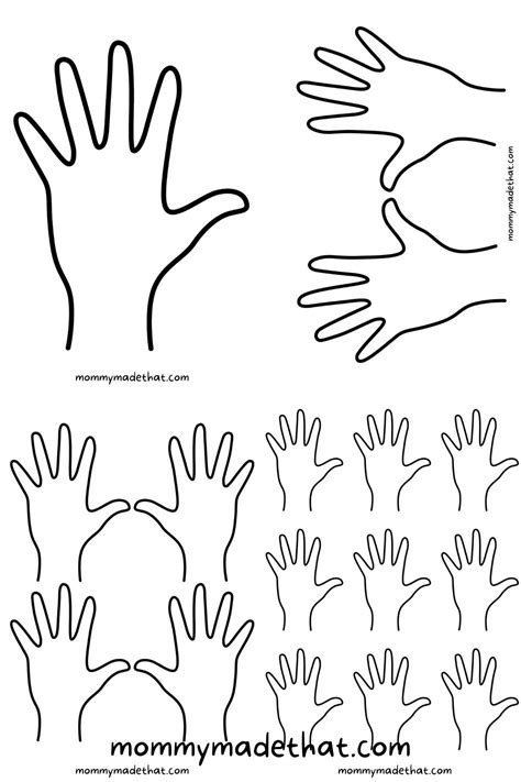 Handprint Template To Cut Out