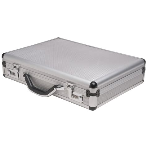 Inch Secure Aluminum Briefcase Hard Case Metal Travel For