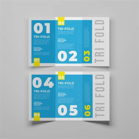 Premium Psd Trifold Brochure Mockup