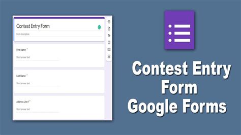 How To Create Contest Entry Form In Google Forms Free Youtube