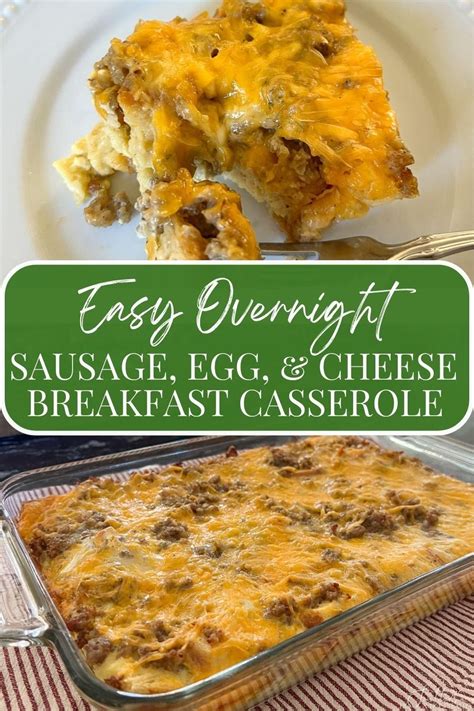 Easy Cheesy Sausage And Egg Breakfast Casserole Make Ahead In Minutes Recipe Breakfast