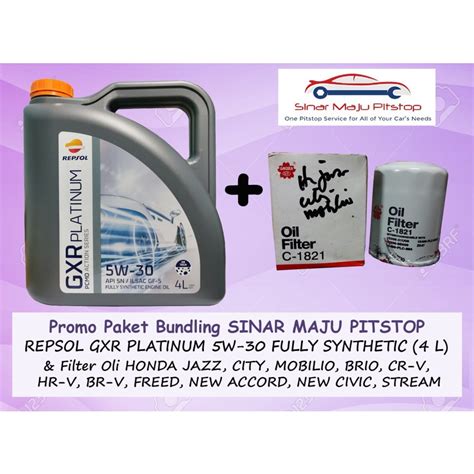 Jual Paket Bundling Oli Repsol Gxr Platinum W Sn Fully Synthetic