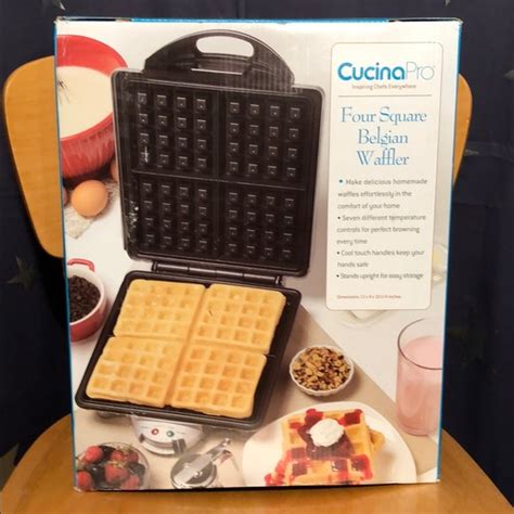 Cucinapro Kitchen Cucina Pro 4 Square Belgian Waffle Maker Poshmark