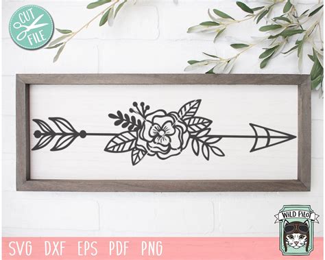 Arrows SVG File Arrows Cut File Arrow And Flowers Cut File Etsy Canada