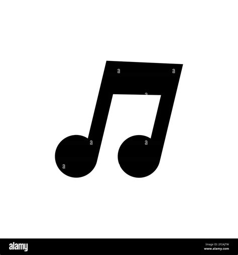 Vector black musical note on white isolated background Stock Vector ...