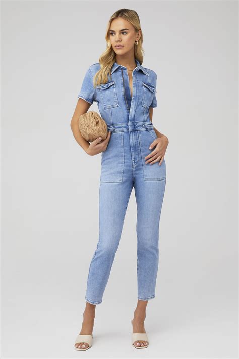 Good American Fit For Success Jumpsuit In Blue274 Fashionpass