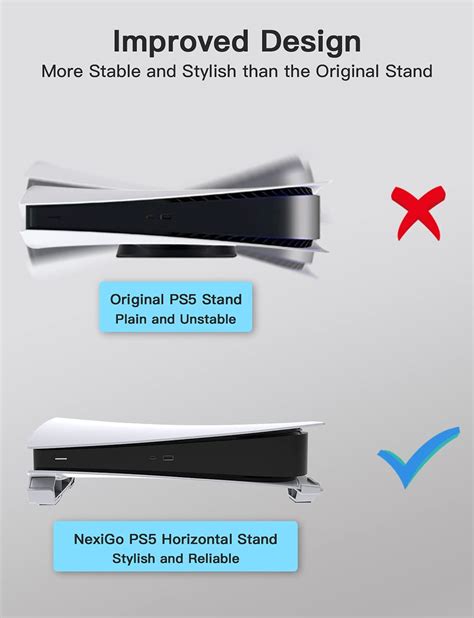 Buy Nexigo Ps5 Horizontal Stand With Slient Cooling Fan [auto On Off