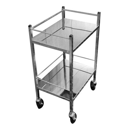 Stainless Steel Hospital Instrument Trolley Size 72x24x24inch Lxwxh