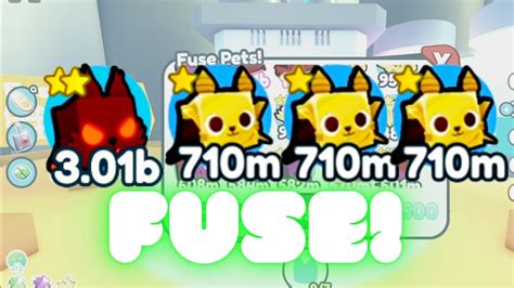 Fuse 1 Rainbow Werewolf 3 Golden Vampire Bat Pet Simulator X 2x