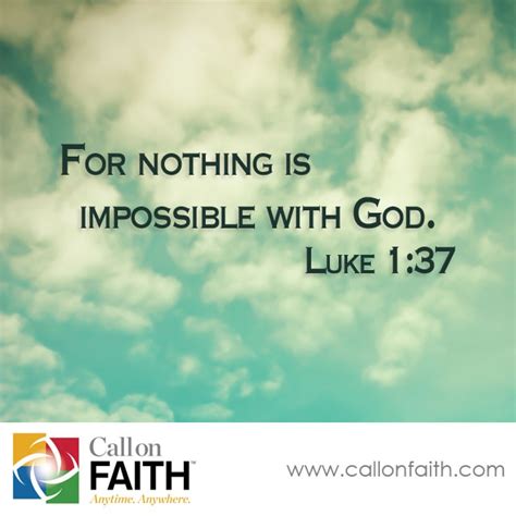 The Words For Nothing Is Impossible With God Luke On A Blue Sky