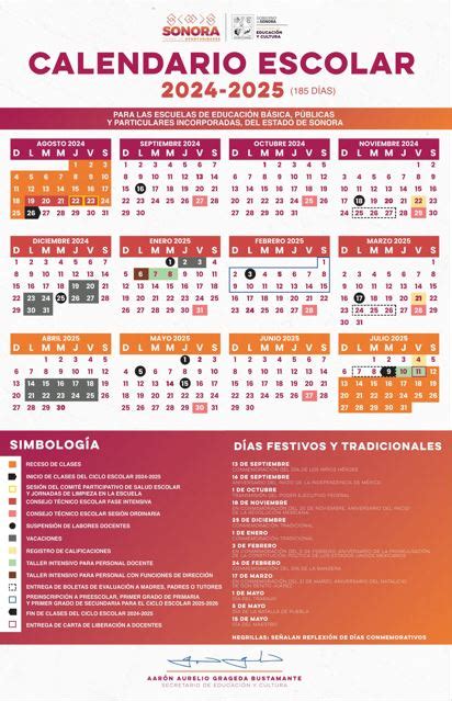 Este Es El Calendario Escolar 2024 2025 Para Educación Básica En Sonora