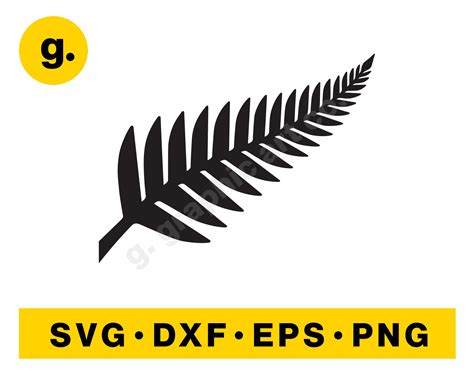 Silver Fern From New Zealand Svg Graphic File For Cricut Cameo Cut