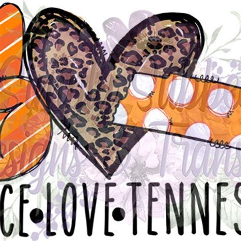 Peace Love Vols Volunteers Png Sublimation File Football Vols Etsy