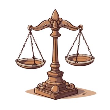 Rule Of Law Vector, Sticker Clipart Cartoon Style Scale Of Justice ...