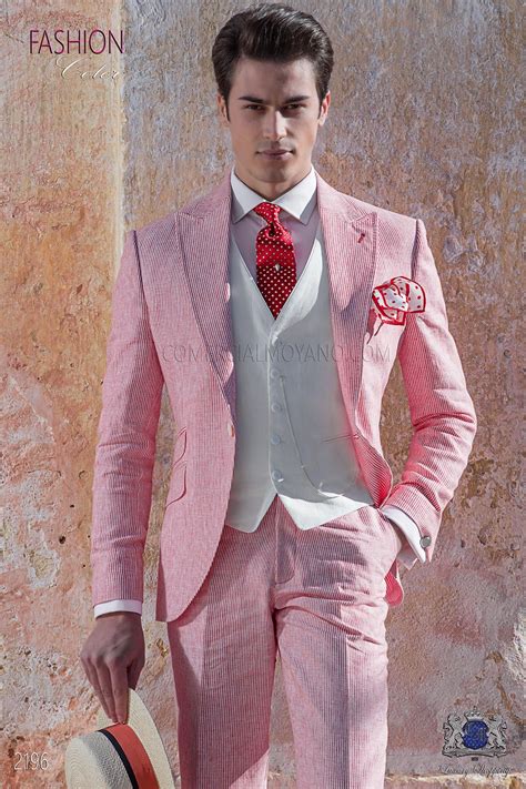 Traje Rojo De Lino Mario Moreno Moyano Wedding Suits Men Men Fashion