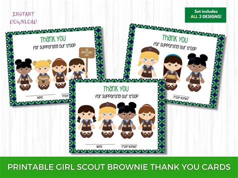 printable girl scout   cards mommy snippets
