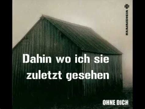 Rammstein Ohne Dich Lyrics YouTube Rammstein Music Songs