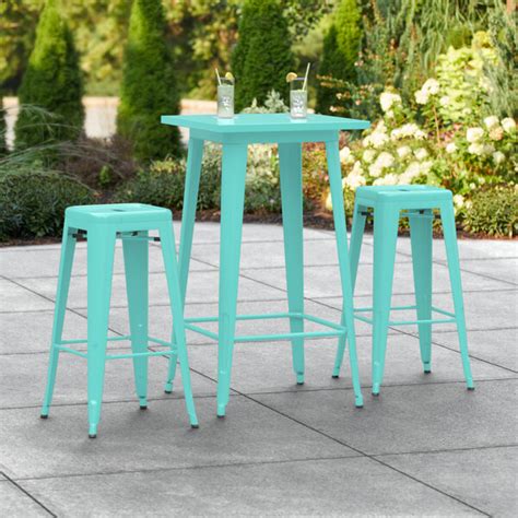 Lancaster Table And Seating Alloy Series 24 X 24 Seafoam Bar Height