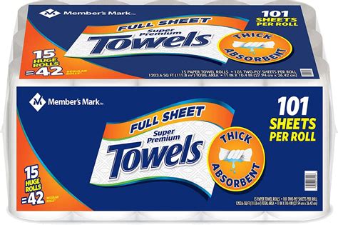 Amazon Member S Mark Premium Paper Towel Huge Rolls Rolls