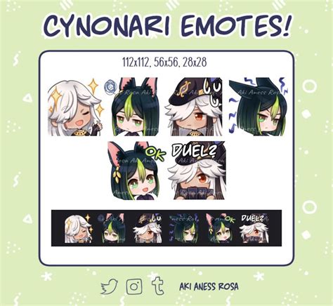 Cynonari Cyno X Tighnari Emote For Twitch Discord Youtube Streamer