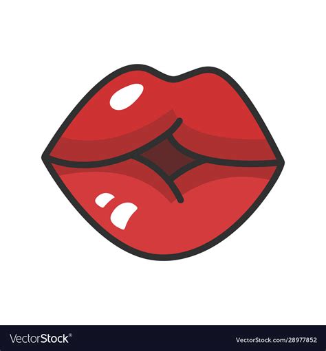 Red Hot Lips Royalty Free Vector Image Vectorstock