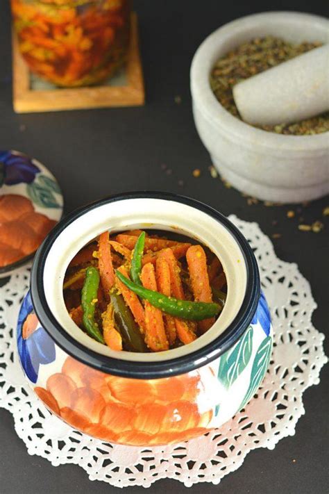 Instant Carrot Chili Pickle Gajar Mirchi Ka Achar Gajar Ka Achar Carrot Pickle