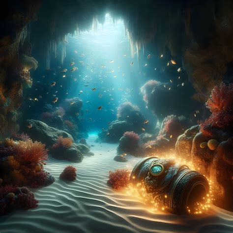 Download Enchanting, Cave, Underwater. Royalty-Free Stock Illustration Image - Pixabay