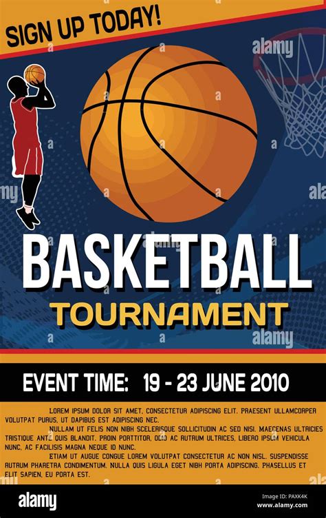 Basketball Tournament Flyer Template Hq Printable Documents